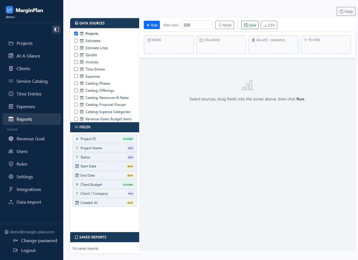 Reports screenshot